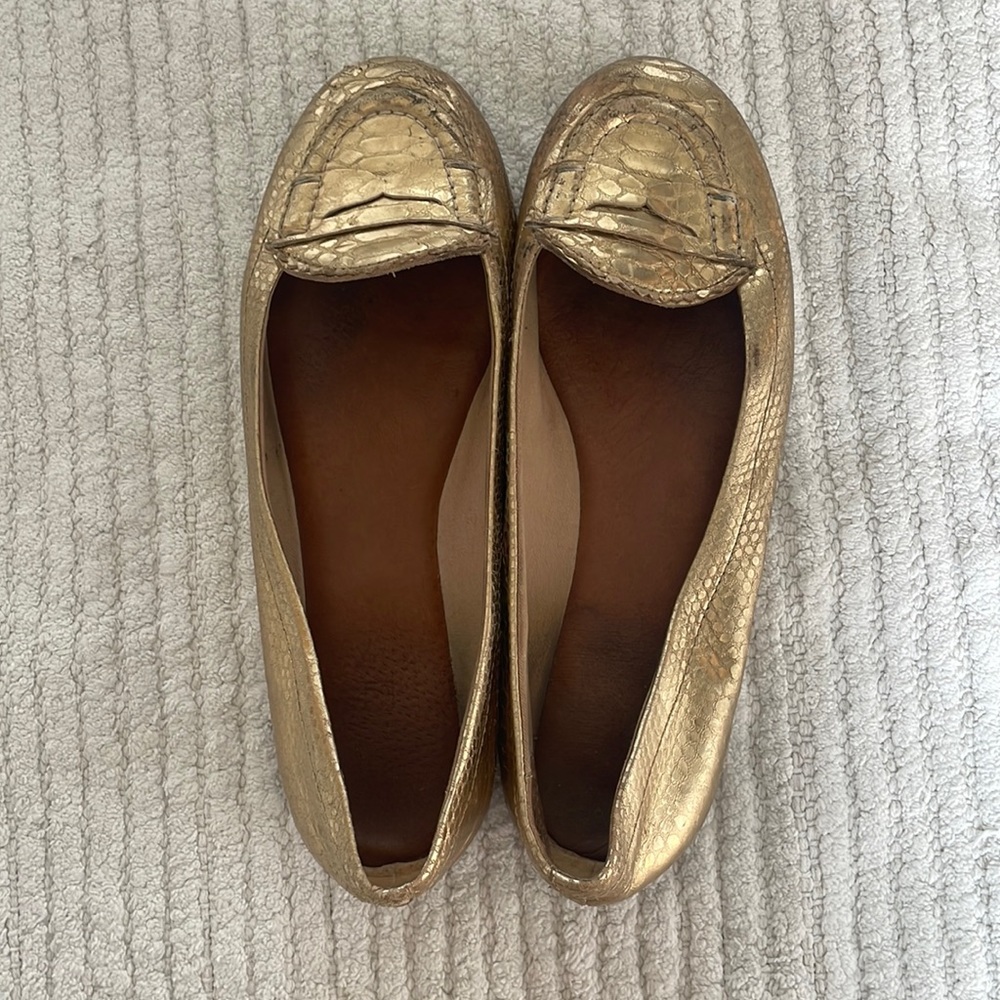 Sperry Gold Loafers
